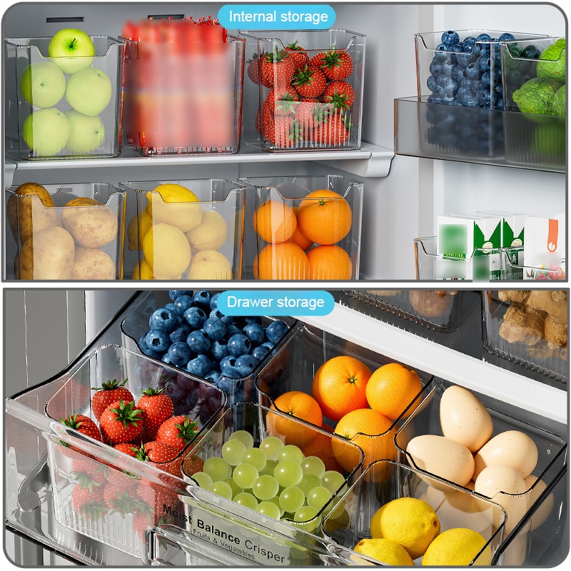 Side door refrigerator storage box