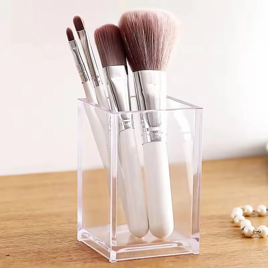 plastic cosmetic brush case